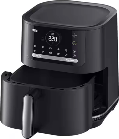 Braun HF 5054I MultiFry 5 AirFryer Forrólevegős sütő 6L 2000 Watt - Fekete