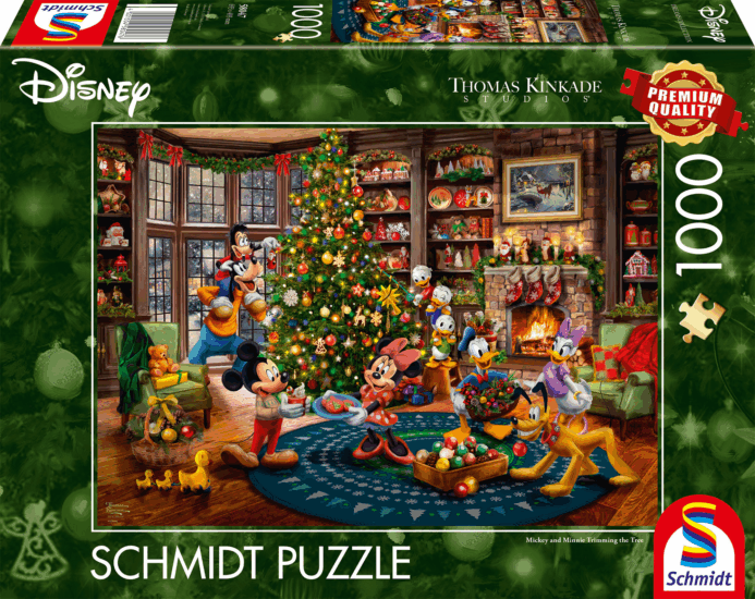 Schmidt Spiele 58047 Thomas Kinkade Studios: Disney - Mickey & Minnie karácsonya 1000 darabos puzzle