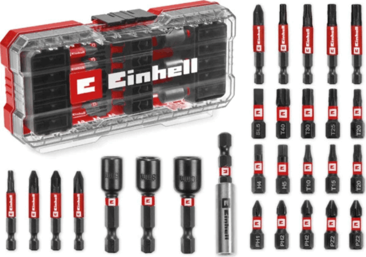 Einhell 108703 S-Case PH + PZ + TORX Bit készlet 28 darabos