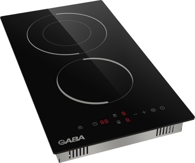 Gaba GMH-C-2DZ Beépíthető 2 zónás elektromos Főzőlap 2900 Watt - Fekete