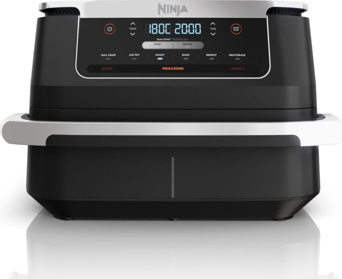 Ninja AF550EU AirFryer Forrólevegős sütő 6,6L 2470 Watt - Fekete