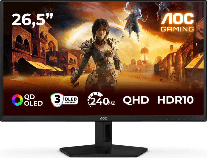 AOC 27" Q27G41ZDF 16:9 QHD QD-OLED Gaming Monitor - Fekete