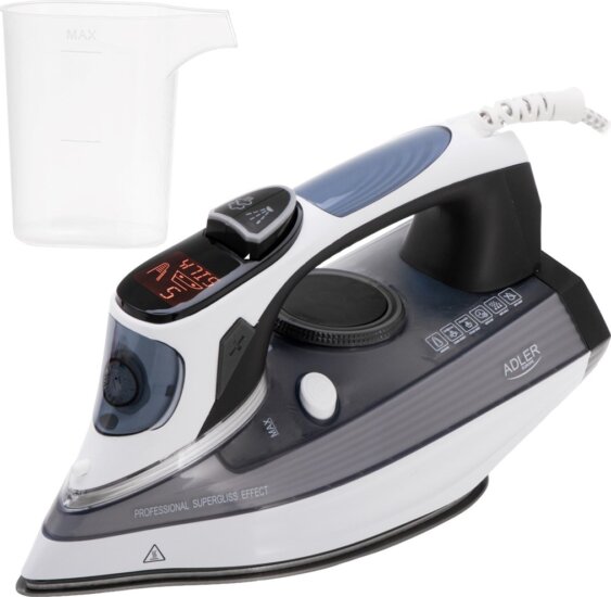 Adler AD 5053 Gőzölős Vasaló 3000W - Szürke / Fehér