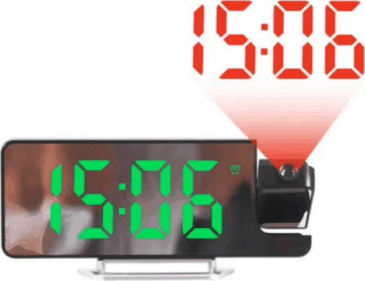 TOO DCP-333-B Projektoros digitális Ébresztőóra - Fekete