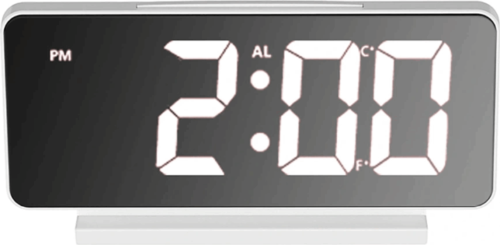 TOO DC-222-W Digitális Ébresztőóra - Fehér