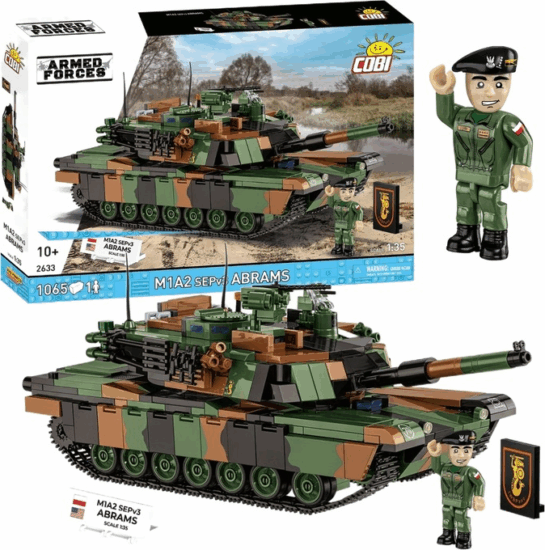 Cobi 2633 M1A2 SEPv3 Tank figurával 1065 darabos építőjáték