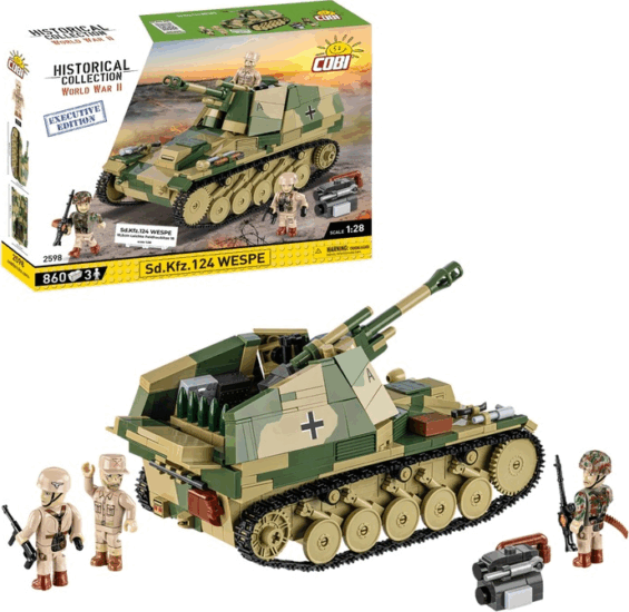 Cobi 2598 Wespe Leichte Feldhaubitze 18/2 Executive Edition 3 figurával 860 darabos építőjáták