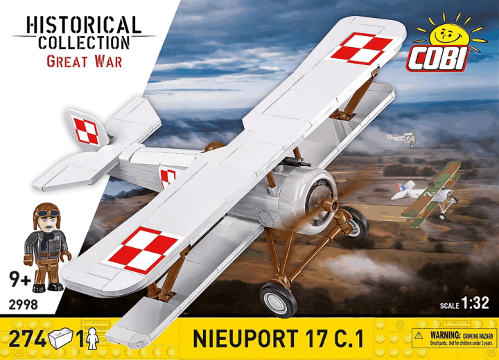 Cobi 2998 Nieuport 17 C.1 Repülőgép pilóta figurával 274 darabos építőjáték