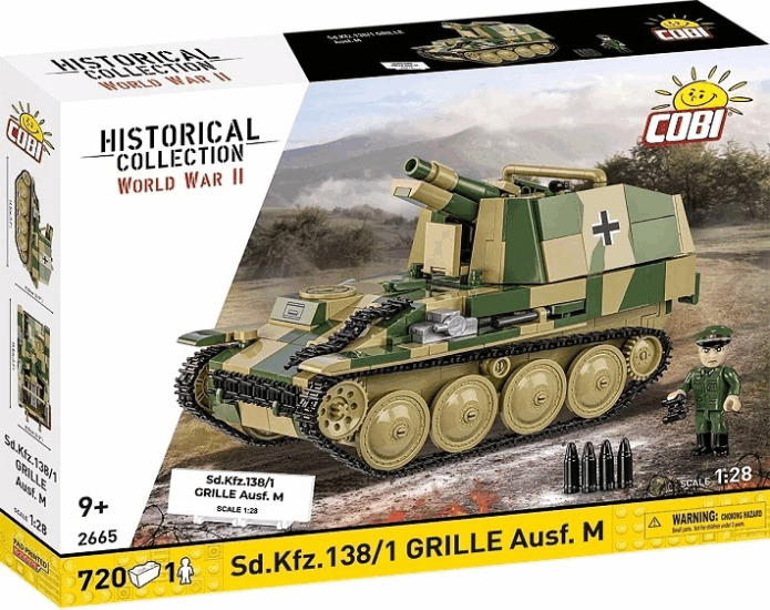 Cobi 2665 Sd.Kfz. 138/1 Grille Ausf. M Tank figurával 720 darabos építőjáték