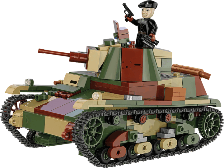 Cobi 2661 Light Tank 7TP Tank 1 figurával 669 darabos építőjáték