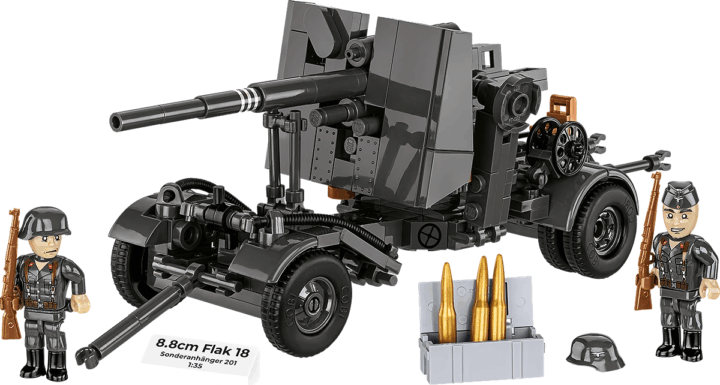 Cobi 3140 8.8 cm Flak18 1db figurával 360 darabos építőjáték Cobi 3140 8.8 cm Flak18 1db figurával 360 darabos építőjáték