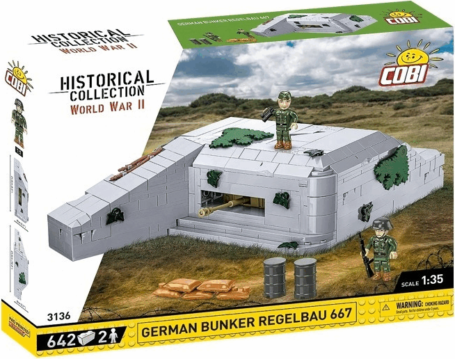 Cobi 3136 Regelbau 667 Német bunker 2 figurával 642 darabos építőjárék