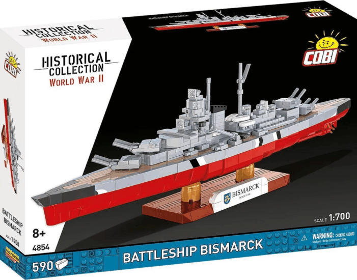 Cobi 4854 Battleship Bismarck Hajó 590 darabos műanyag makett 1:700
