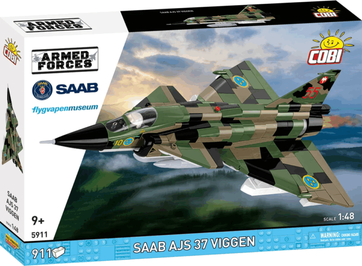 Cobi 5911 Saab AJS 37 Viggen Repülő 911 darabos műanyag makett 1:48