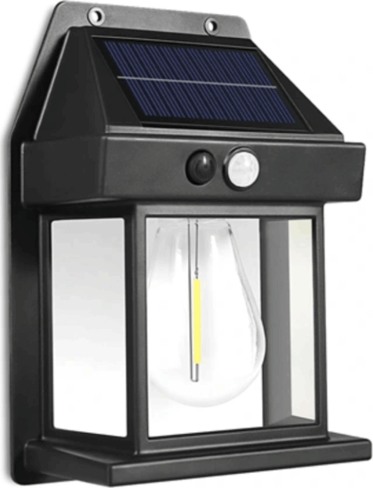 Garden of Eden 13007 Napelemes LED kültéri Mozgásérzékelő Fali lámpa - Fekete