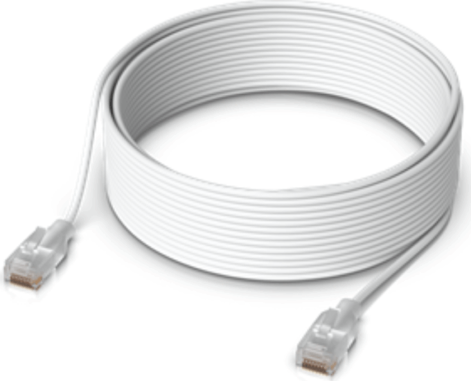 Ubiquiti UniFi Premium Kültéri Cat6a RJ45 Patch Kábel 12m - Fehér