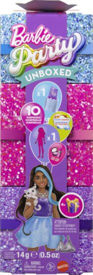 Mattel JFY66 Barbie Party Reveal Glamour meglepetés szett - Lila