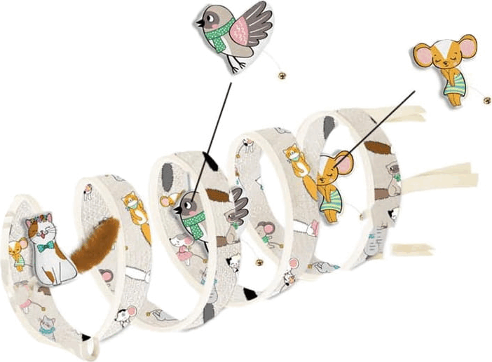 Zolux Spirális Macska alagút macskajáték 79cm - Mintás