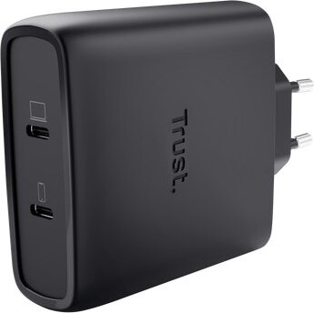 Trust Maxo 2x USB-C Hálózati Gyorstöltő Adapter 100W - Fekete