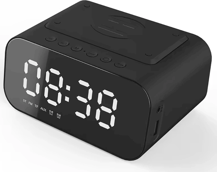 Iris DC-110-B-Qi Digitális ébresztőóra - Fekete