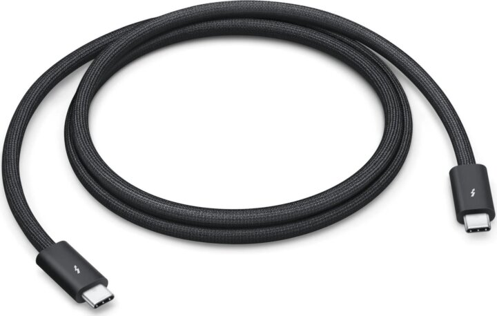 Apple Gyári Thunderbolt 5 USB-C apa - Thunderbolt 5 USB-C apa Pro Adat és Töltőkábel 1m - Fekete Apple Gyári Thunderbolt 5 USB-C apa - Thunderbolt 5 USB-C apa Pro Adat és Töltőkábel 1m - Fekete