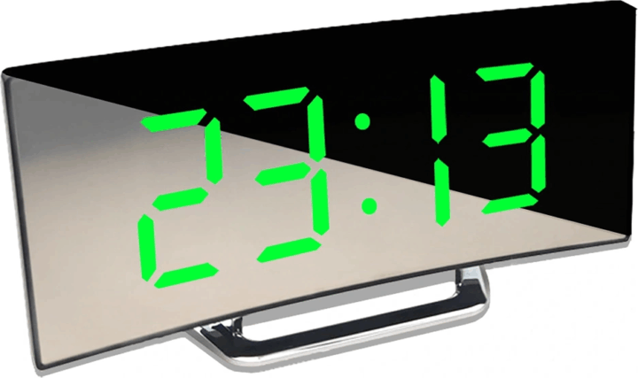 TOO DC-211-BG Digitális ébresztőóra Zöld kijelzővel - Fekete