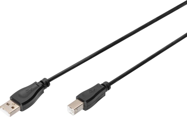 Digitus AK-300102-010-S USB-A apa - USB-B apa 2.0 Adat és töltőkábel 1m - Fekete
