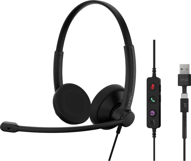 Sennheiser Impact 100 USB-C/A Call Center Sztereo Headset - Fekete