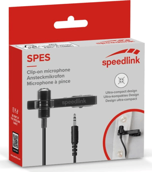 Speedlink Spes Lavalier Csiptetős Mikrofon - Fekete