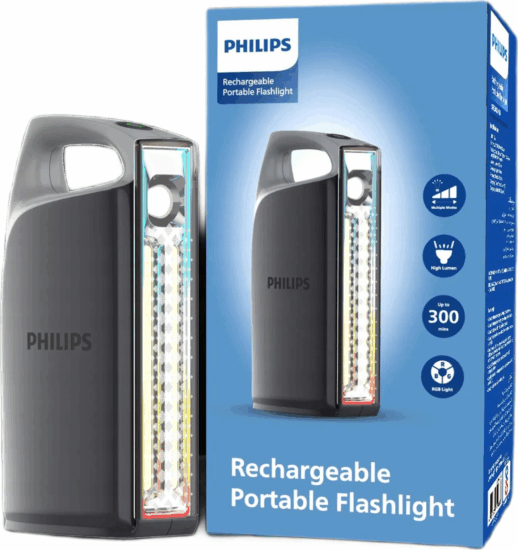 Philips Multi Akkus LED Zseblámpa 1000 Lumen - Szürke