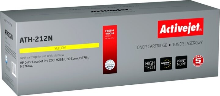 Activejet (HP 131A CF212A, Canon CRG-731Y) Utángyártott Toner - Sárga