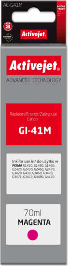 Activejet (Canon GI-41M) Utángyártott Tintapatron 70ml - Magenta