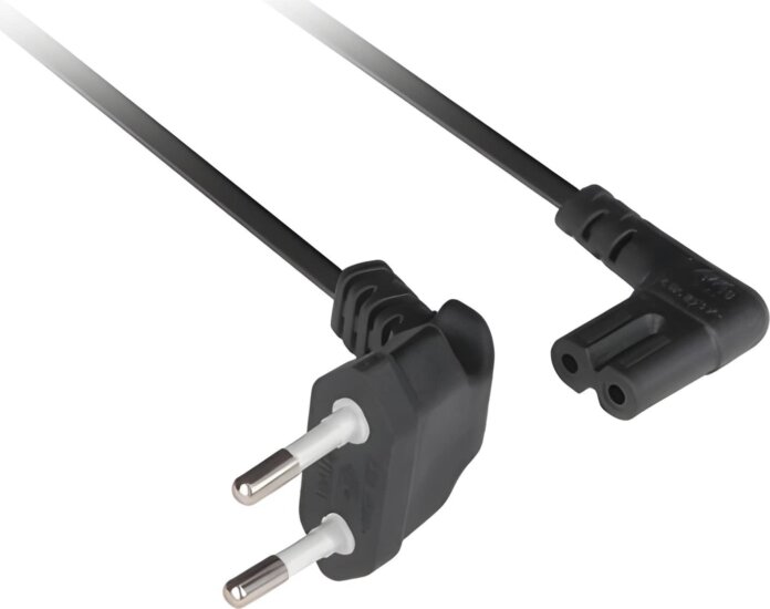 Lanberg 230V CEE 7/16 - C7 IEC Hálózati tápkábel 1.8m - Fekete