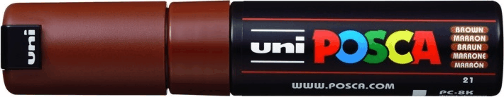 Uni Posca PC-8K 8mm Marker - Barna