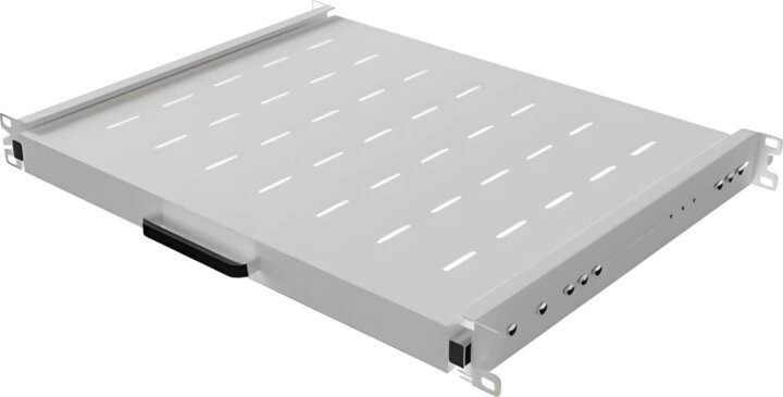 Lanberg AK-1020-S Kihúzható Rackszekrény polc 19" / 1U / 44,5 x 35 cm - Szürke