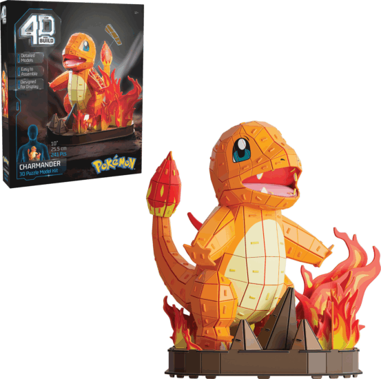 Spin Master 4D Build Pokémon Charmander 241 darabos karton makett