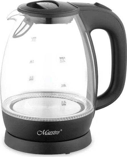 Maestro MR-063 Vízforraló 1.7L 2200 Watt - Fekete