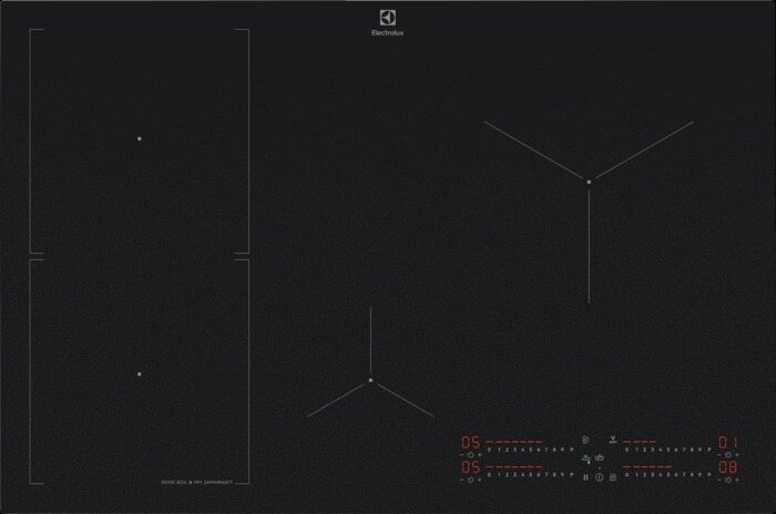 Electrolux EIS87453IZ Beépíthető 4 Zónás Indukciós Főzőlap 7350 Watt - Fekete