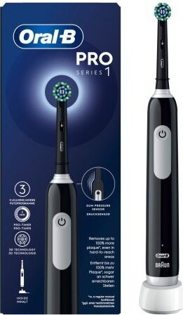 Braun Oral-B Pro 1 Cross Action Forgó-Oscilláló Elektromos Fogkefe - Fekete