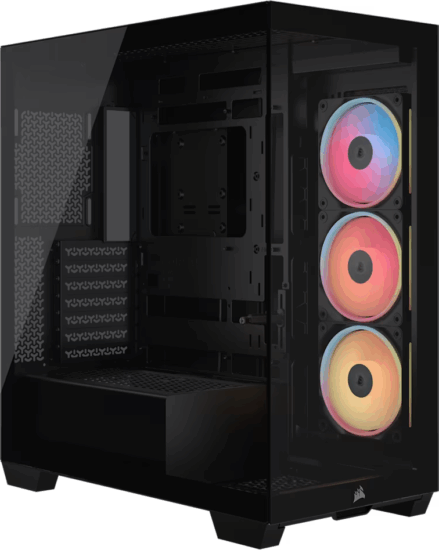 Corsair 3500X LXR LINK TG Midi Tower Számítógépház - Fekete