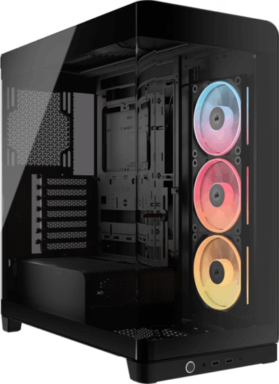 Corsair 4500X LX-R RGB Midi torony Számítógépház + 3db 120mm ventilátor - Fekete