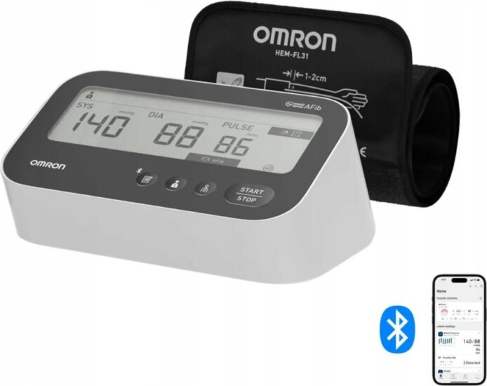 Omron M4 Felkaros Digitális Bluetooth Vérnyomásmérő - Fehér