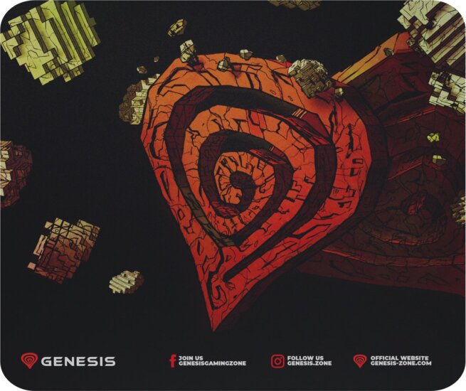 GENESIS Ancient Stone gaming egérpad 250 × 210 mm - Fekete mintás