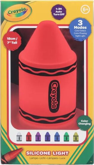 Crayola újratölthető Színváltós Zsírkréta szilikon lámpa 18cm
