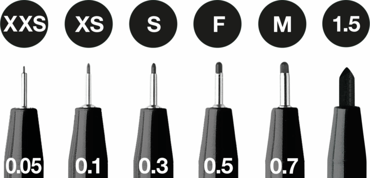 Faber Castell FC167154 Tűfilc készlet 0,05 - 1,5mm - Fekete (6 db / csomag)
