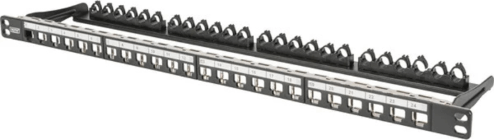 Digitus DN-91422 19" Cat.6a Patch Panel 24 port - Fekete