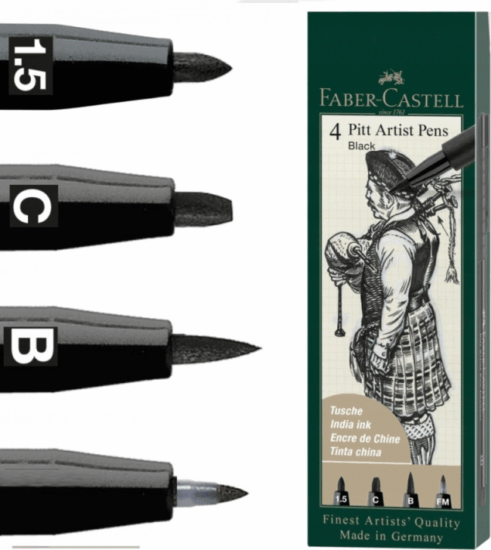 Faber Castell FC167153 Pitt Artist művész készlet 0,15 - 1,5 mm - Fekete