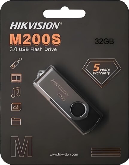 Hiksemi M200S Rotary USB 3.0 32GB Pendrive - Szürke/Fekete