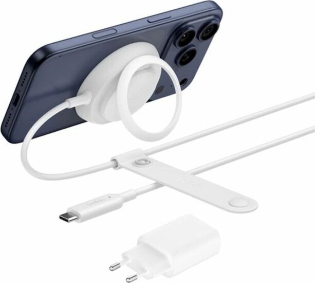 Belkin WIA014kqWH UltraCharge Qi2 Wireless Töltő + Hálózati Adapter 25W - Fehér