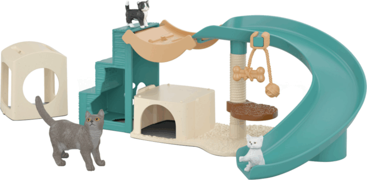 Schleich 42764 Farm World Macskák bútorral figura készlet